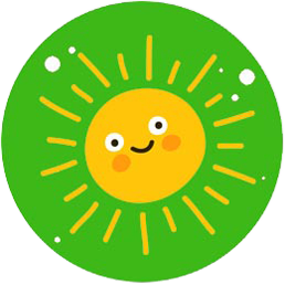 Grafika wektorowa przedstawia uśmiechnięte słońce